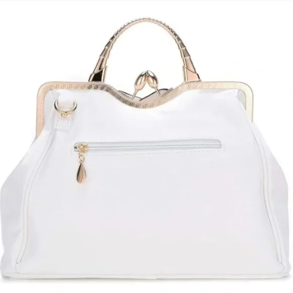 NWT WHITE Cre8tive Concepts Boutique Flower Handbag - Picture 3 of 5